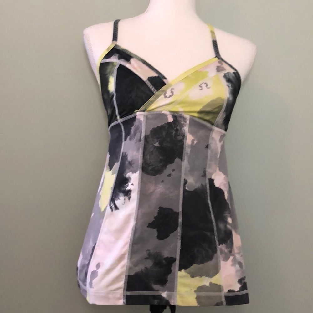 Lululemon Black Citron Tinted Canvas tank, size 8, excellent condition